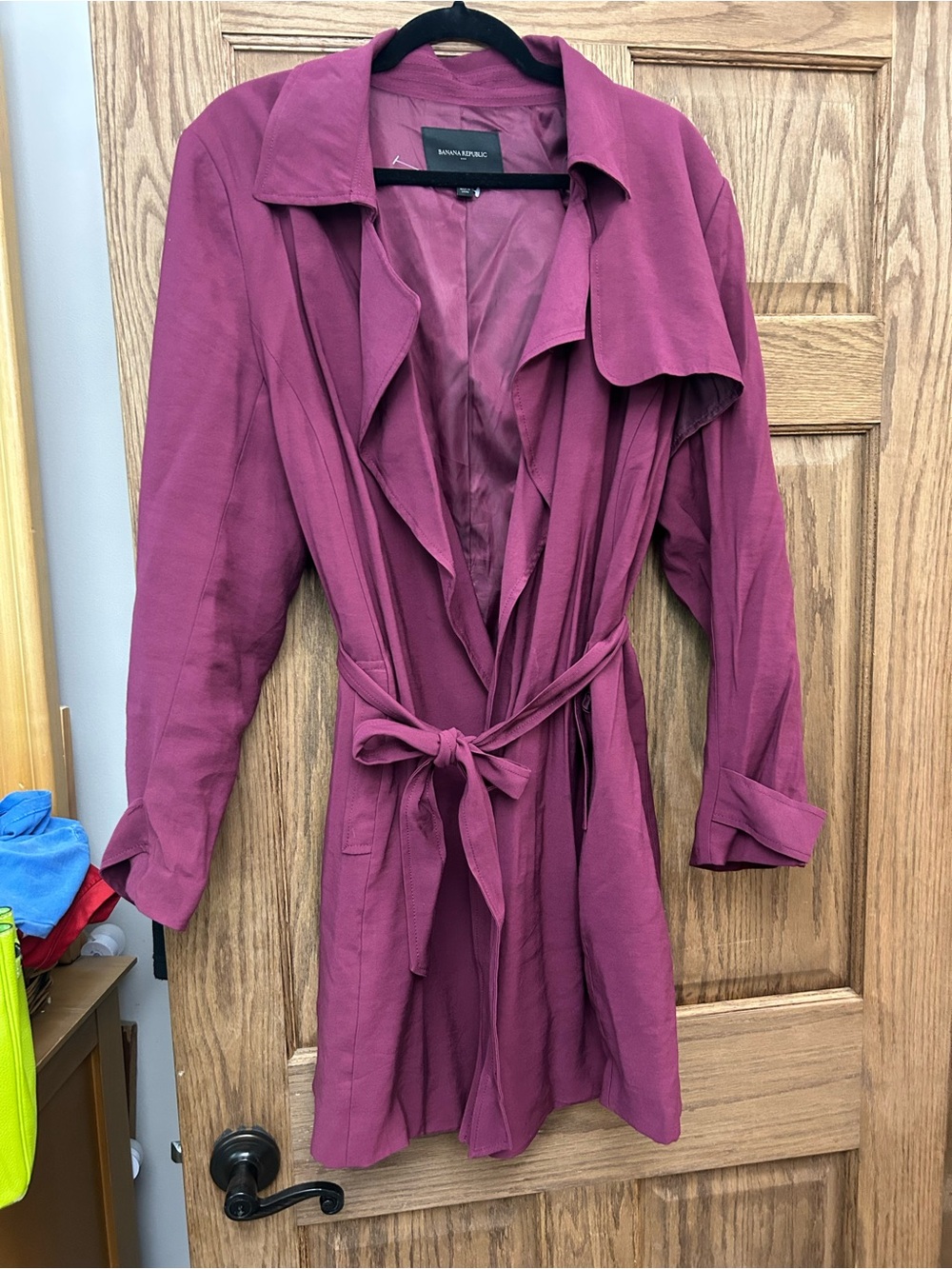 Banana Republic Plum Wrap Trench Coat